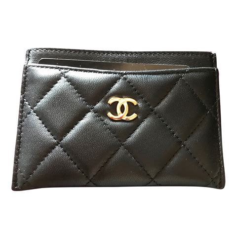 chanel leather card holder with phone|Chanel card holder women.